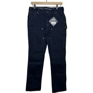 Dovetail Workwear Jeans Womens 12 Blue Slim Leg Mid Rise Pockets